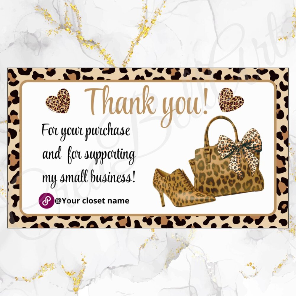 120 Pack Animal Print Personalized Thank You Cards & Stickers - Picture 2 of 8